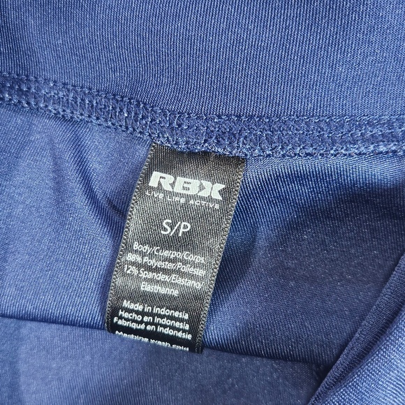 RBX Leggings Womens Small Blue Navy Abstract Print Yoga Pants Activewear Gym - Picture 5 of 7